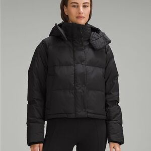 Lululemon Black Wunder Puff Cropped Jacket